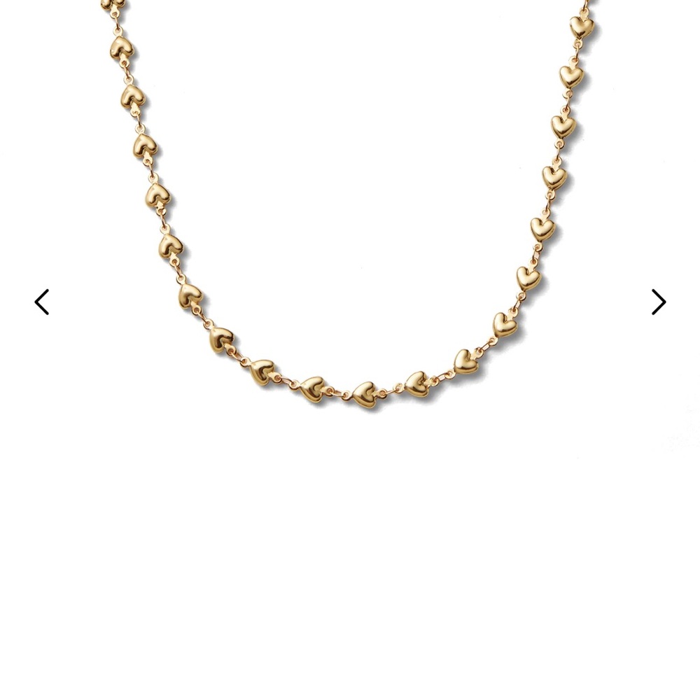 crystal haze Habibi Chain Gold Heart Chain Necklace